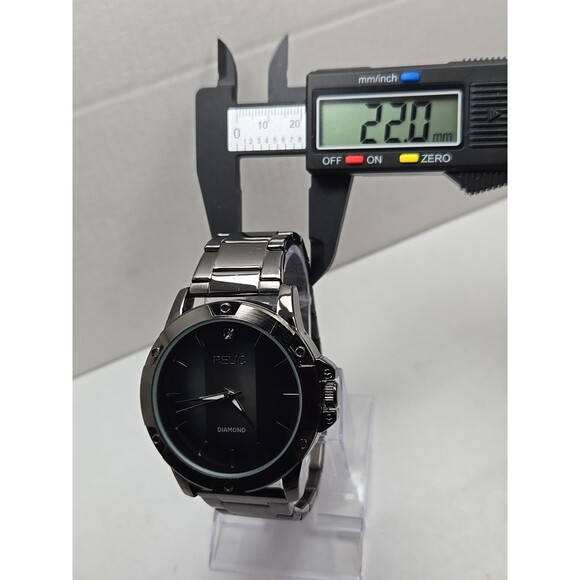 Relic By Fossil Rylan Diamond Black Steel Mens Quartz Watch ZR97014 New Battery - Picture 6 of 11